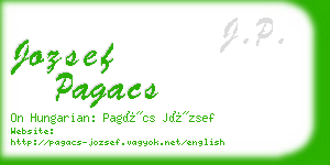 jozsef pagacs business card